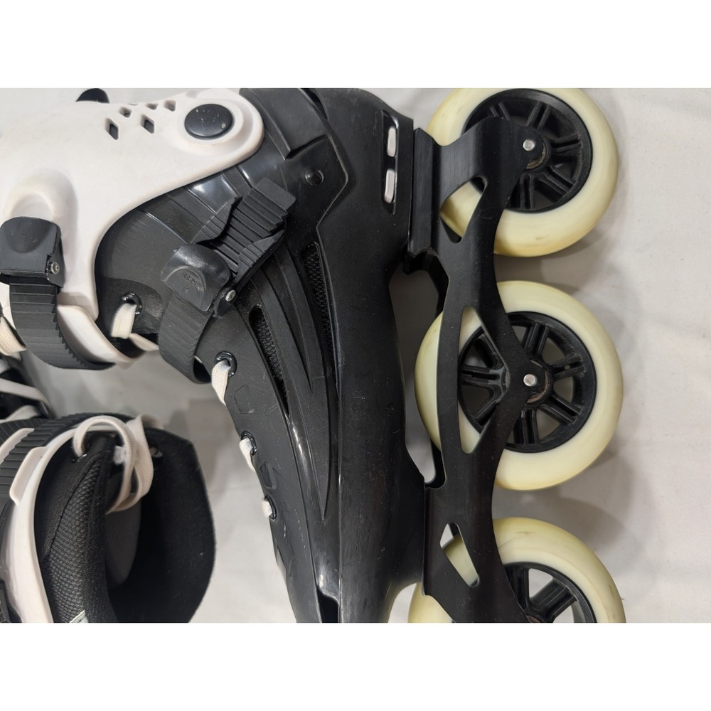 Excellent Condition Fila Houdini Pro 110mm 248 3x110 White Black Inline Skate View 5